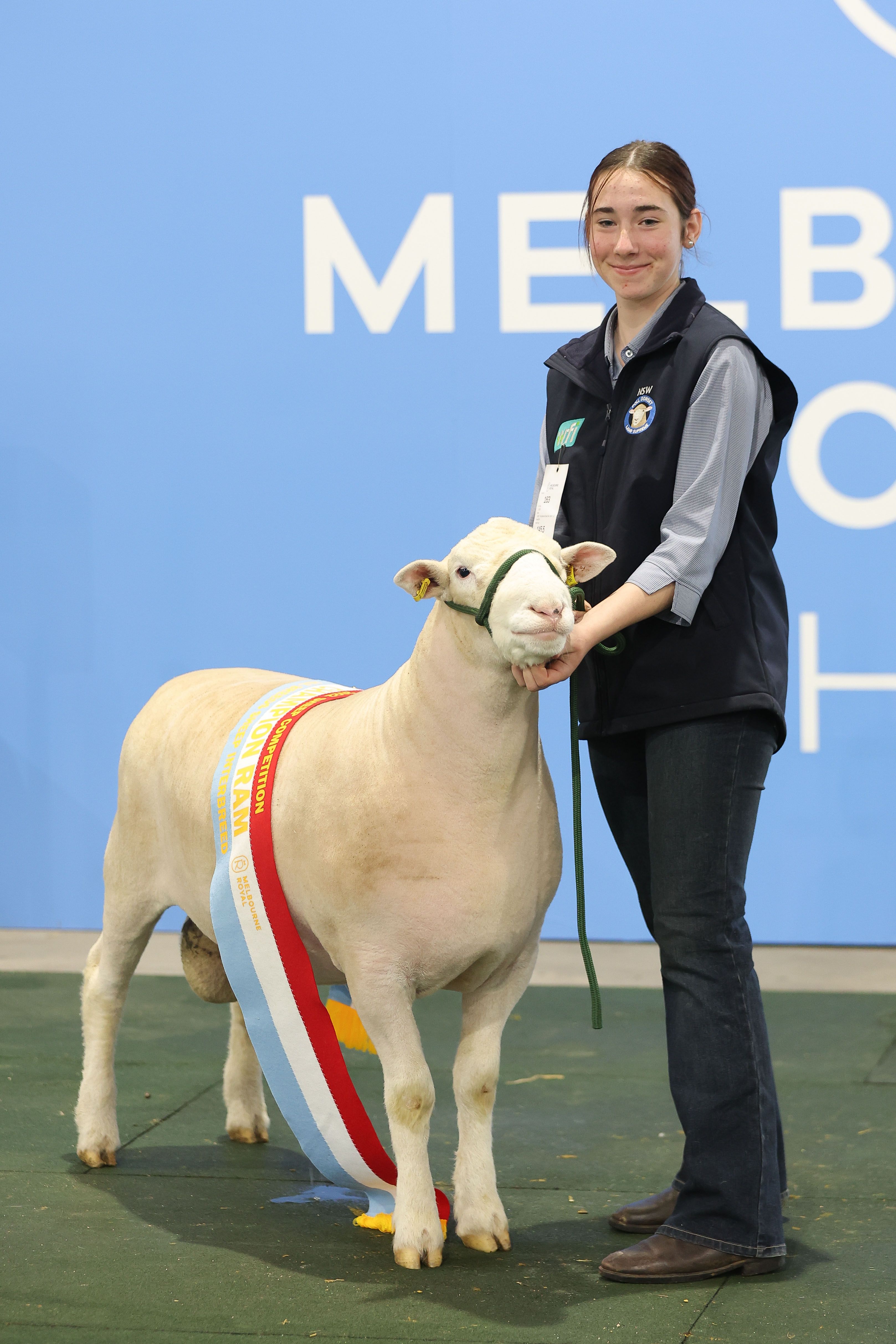 Finley High School has taken out the coveted Interbreed Champion Ram at the Melbourne Royal Sheep Competition.