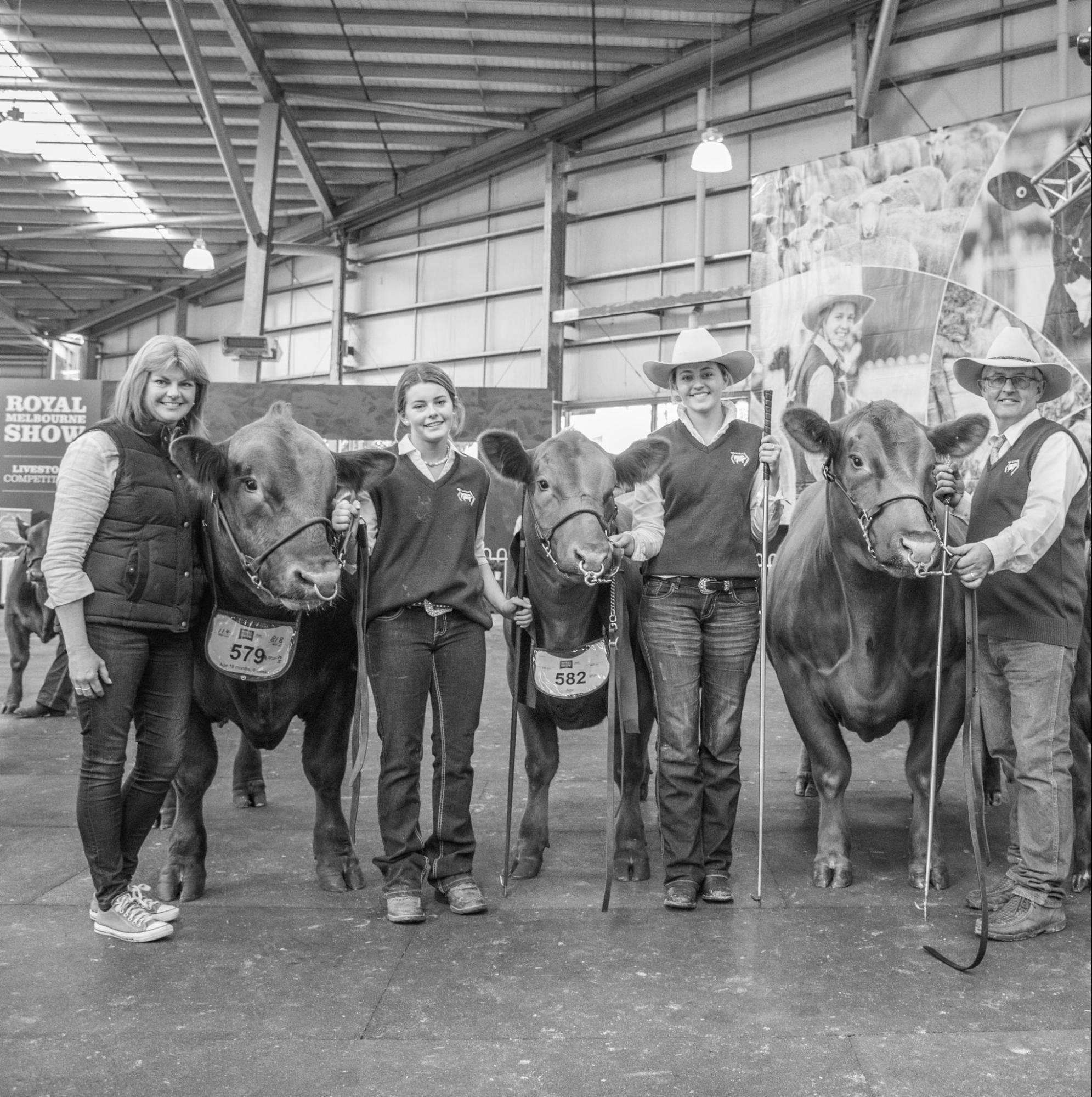 The Bolton family competing in the 2019 Melbourne Royal Show.